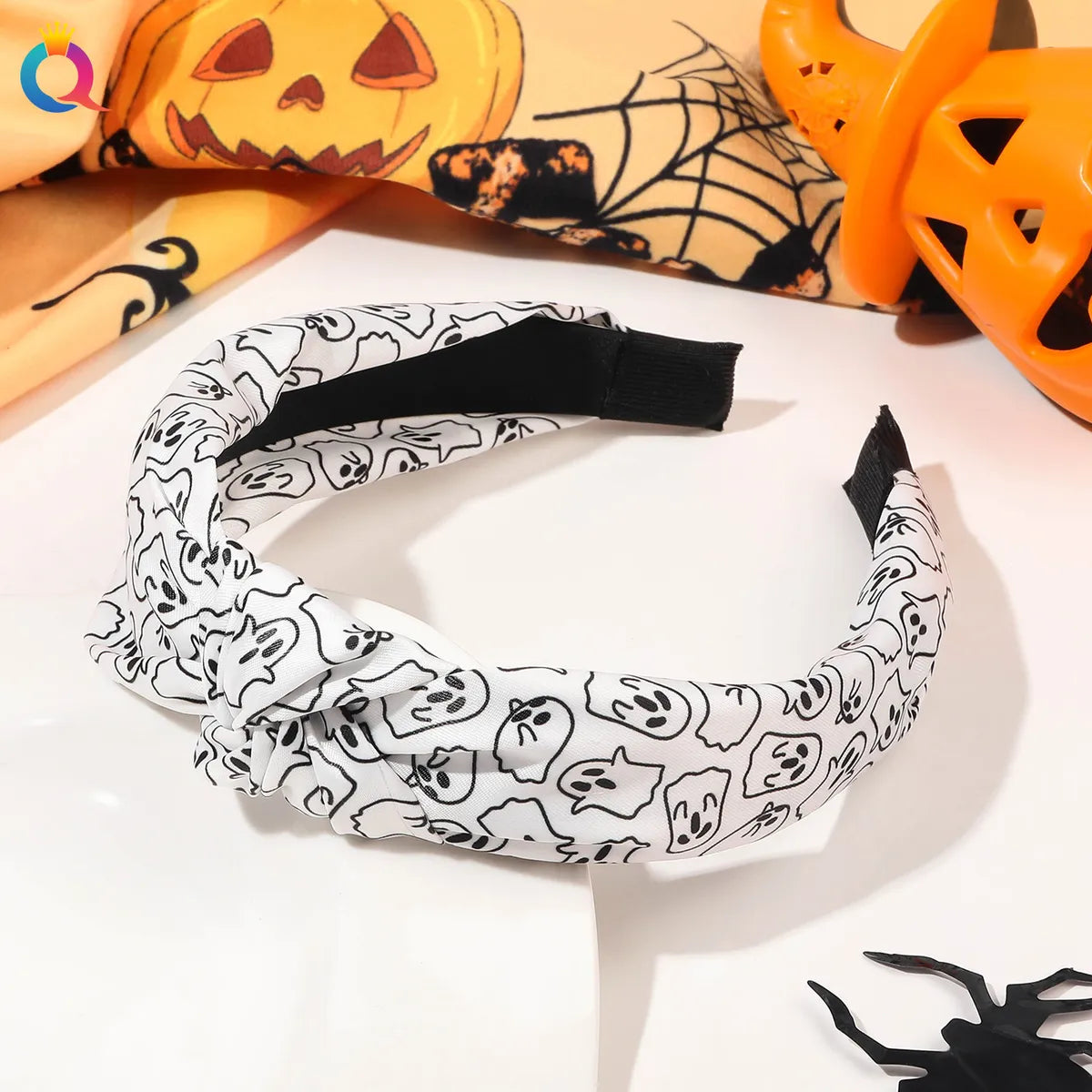 Women'S Retro Color Block Printing Hair Band