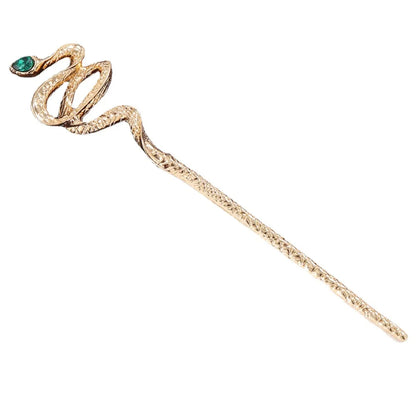 Women'S Retro Lady Snake Alloy Plating Inlay Zircon Hairpin