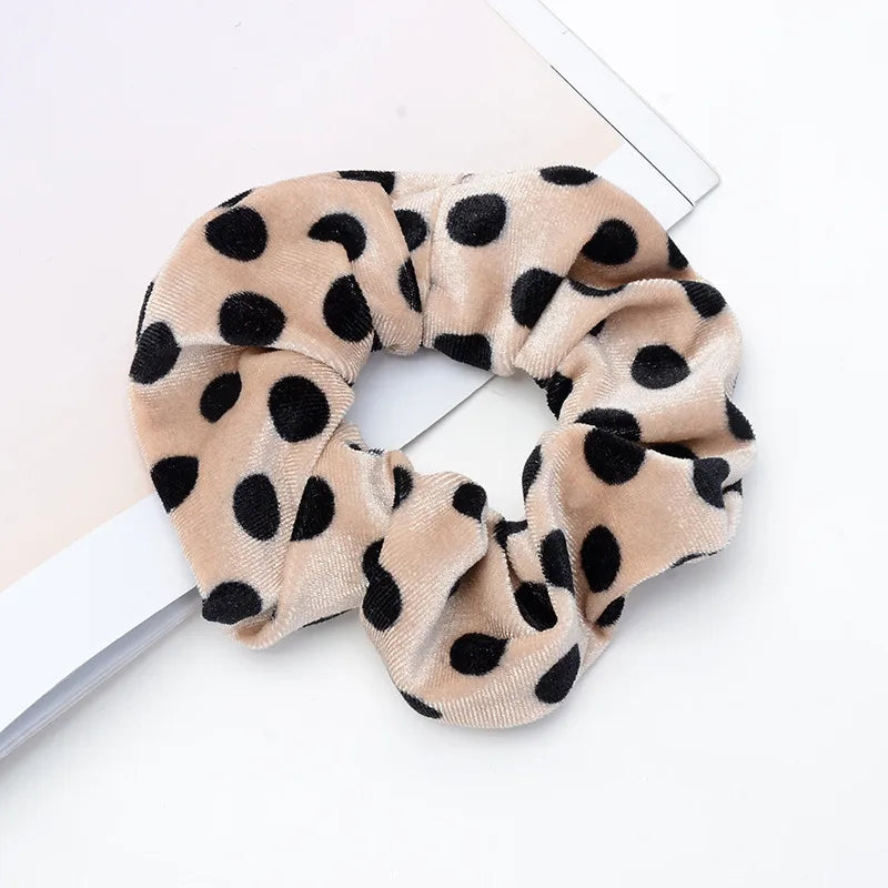 Women'S Retro Polka Dots Leopard Cloth Hair Tie