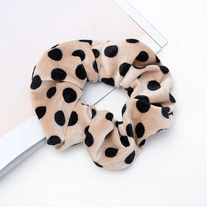 Women'S Retro Polka Dots Leopard Cloth Hair Tie