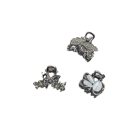 Women'S Retro Rabbit Flower Butterfly Alloy Inlay Opal Hair Claws