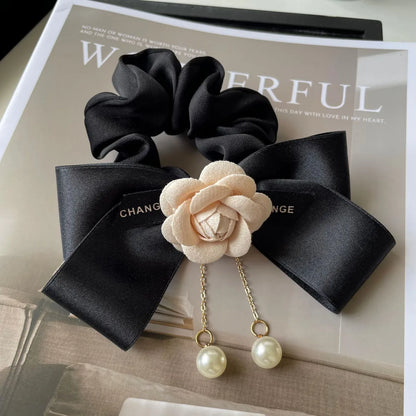 Women'S Retro Romantic Rose Cloth Hair Clip Hair Tie