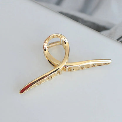 Women'S Retro Solid Color Alloy Plating Hair Claws