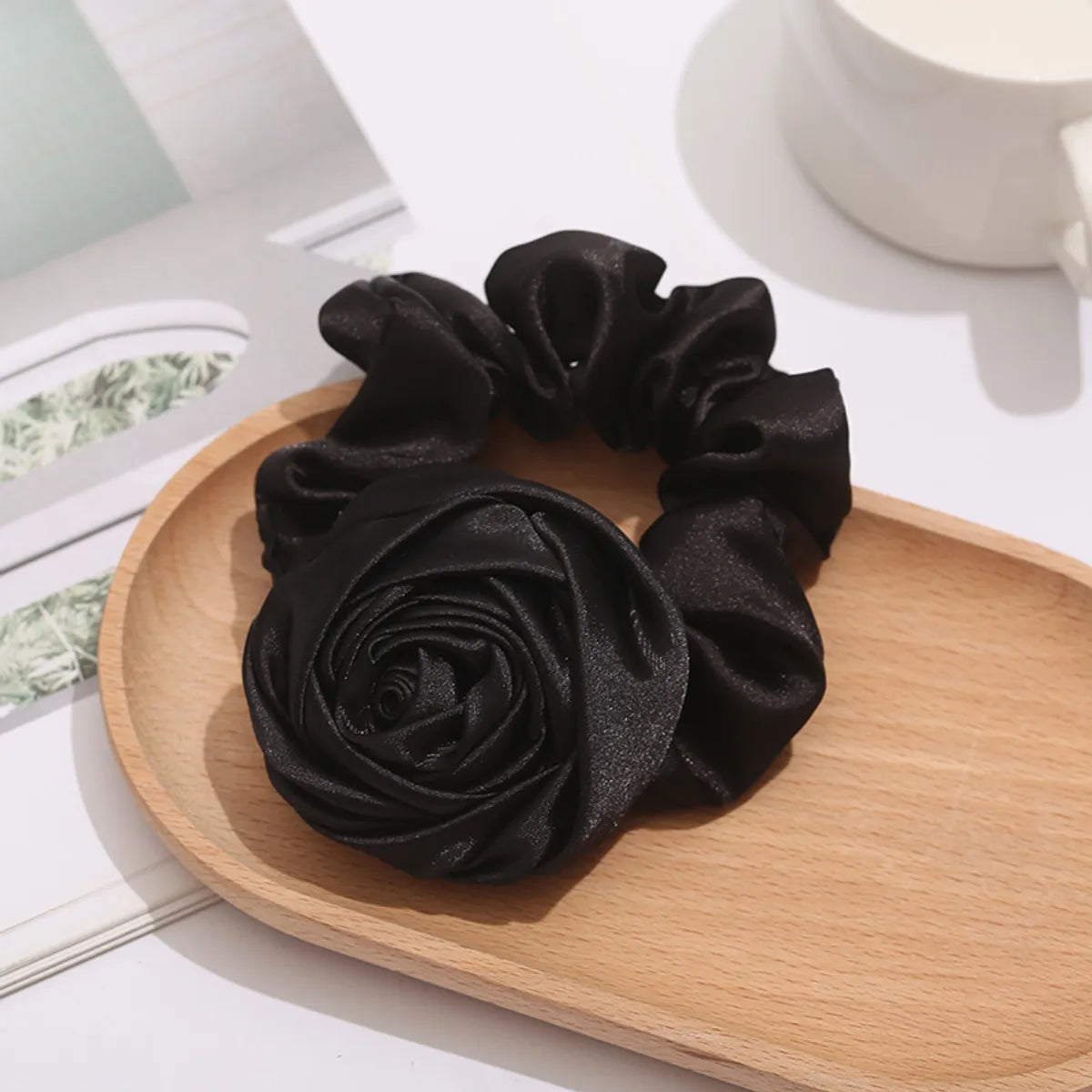 Women'S Retro Solid Color Cloth Hair Tie