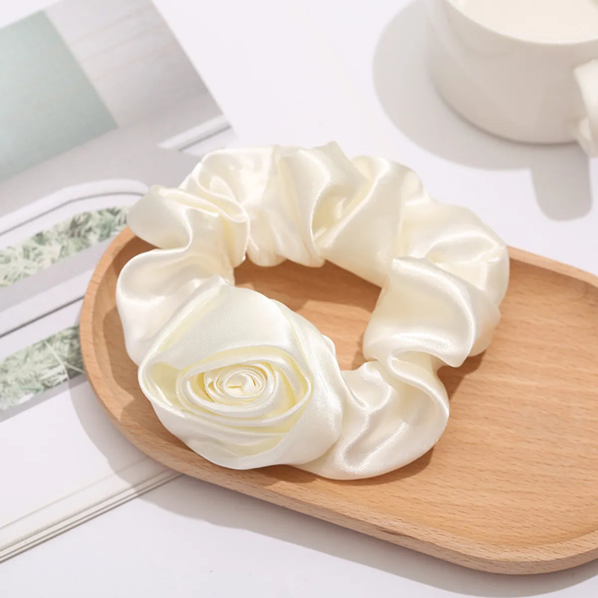 Women'S Retro Solid Color Cloth Hair Tie