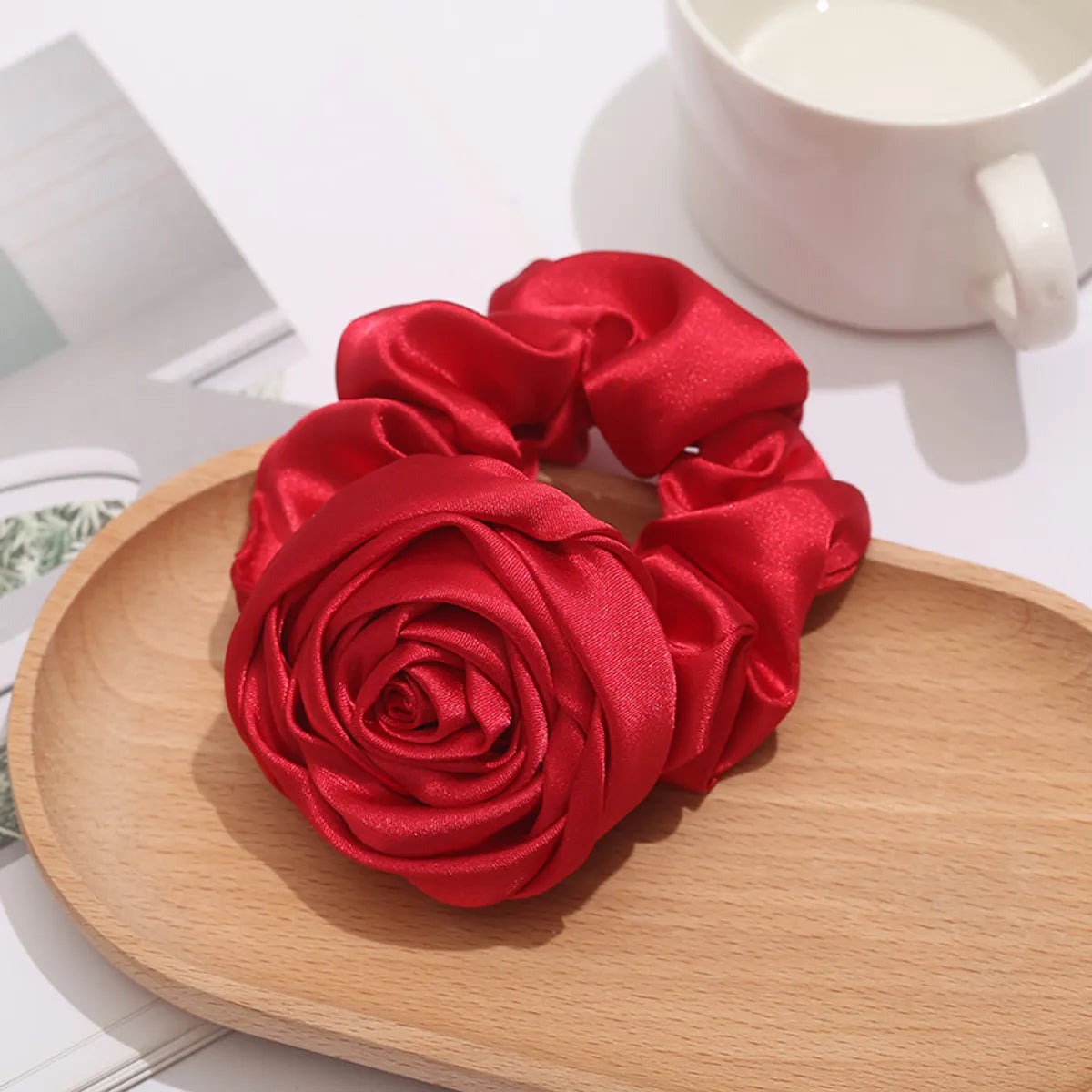 Women'S Retro Solid Color Cloth Hair Tie