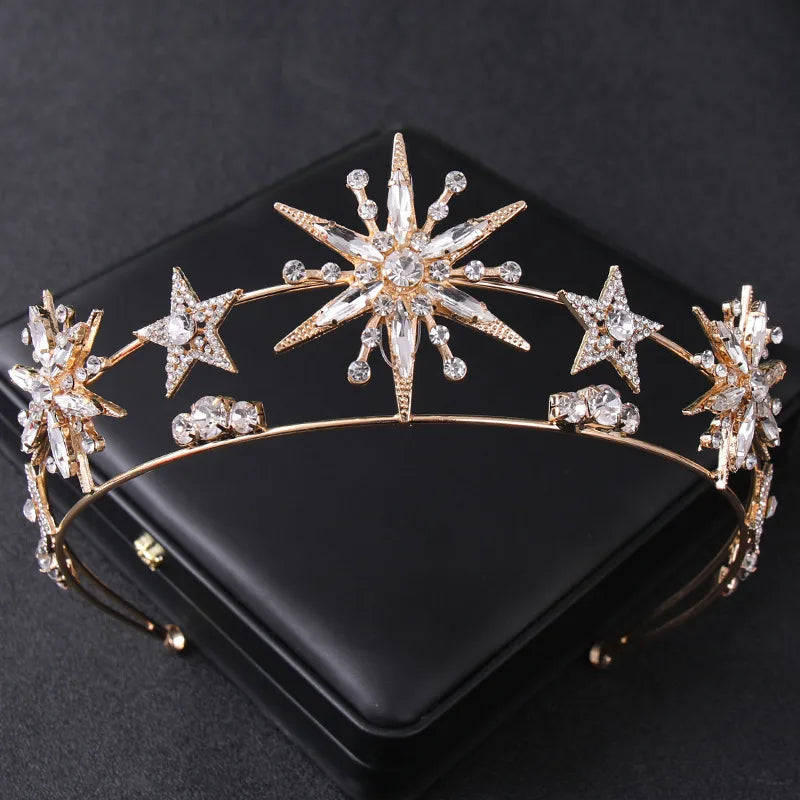 Women'S Shiny Star Alloy Inlay Rhinestones Hair Band