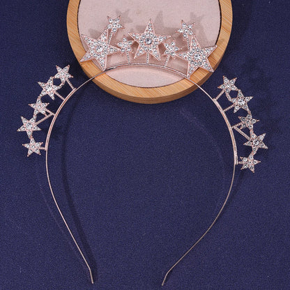 Women'S Shiny Star Alloy Inlay Rhinestones Hair Band