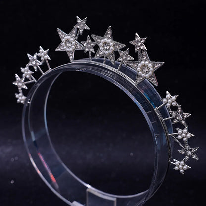 Women'S Shiny Star Alloy Inlay Rhinestones Hair Band