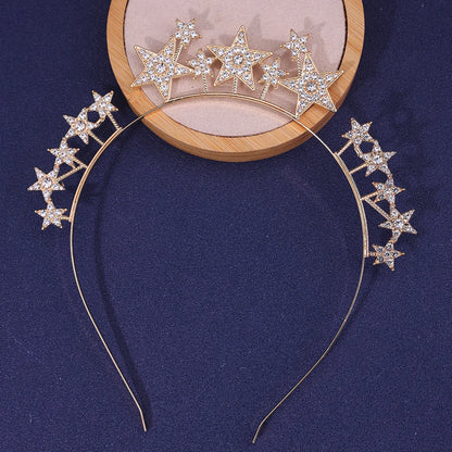 Women'S Shiny Star Alloy Inlay Rhinestones Hair Band