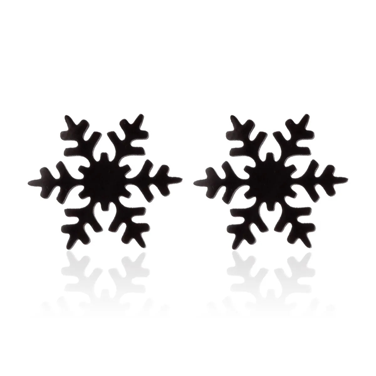 Women's Simple Style Animal Snowflake Stainless Steel No Inlaid Ear Studs Stainless Steel Earrings