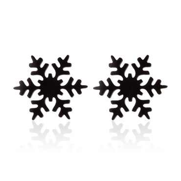 Women's Simple Style Animal Snowflake Stainless Steel No Inlaid Ear Studs Stainless Steel Earrings