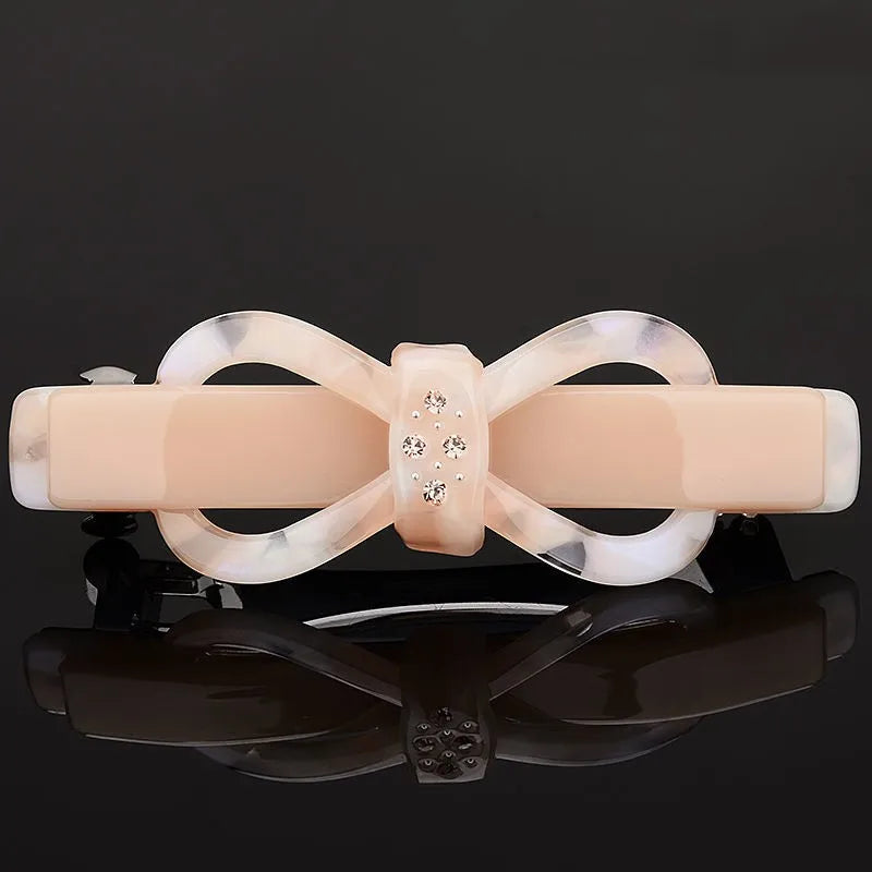 Women'S Simple Style Bow Knot Acetic Acid Sheets Hair Clip