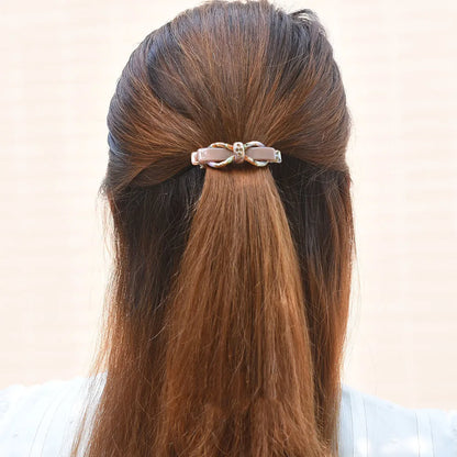 Women'S Simple Style Bow Knot Acetic Acid Sheets Hair Clip