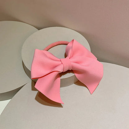 Women'S Simple Style Bow Knot Cloth Handmade Hair Clip Hair Tie