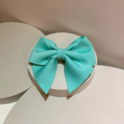 Women'S Simple Style Bow Knot Cloth Handmade Hair Clip Hair Tie