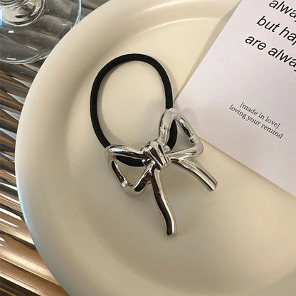 Women'S Simple Style Bow Knot Metal Handmade Hair Tie