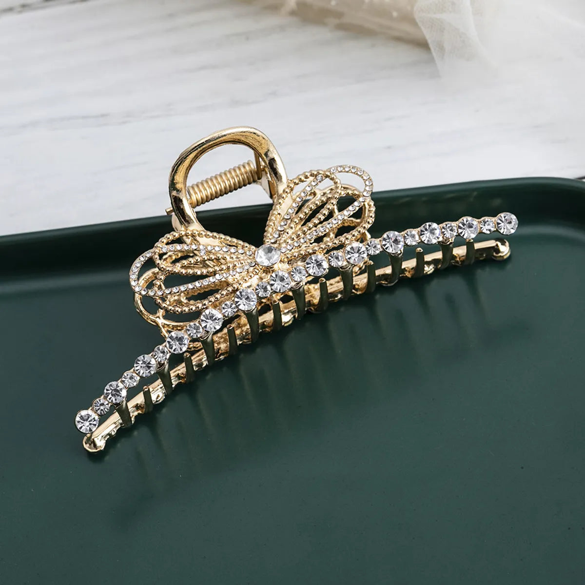 Women'S Simple Style Bow Knot Metal Plating Hair Claws