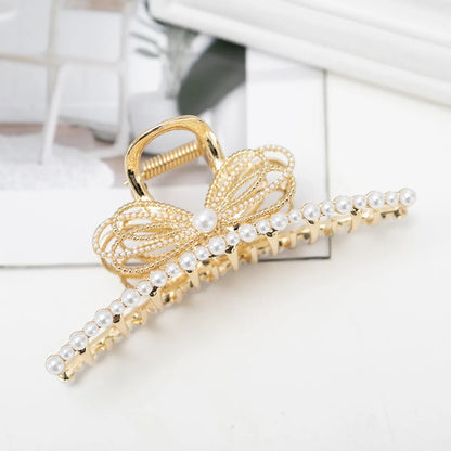 Women'S Simple Style Bow Knot Metal Plating Hair Claws