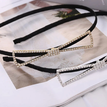 Women'S Simple Style Bow Knot Rhinestone Plating Inlay Hair Band