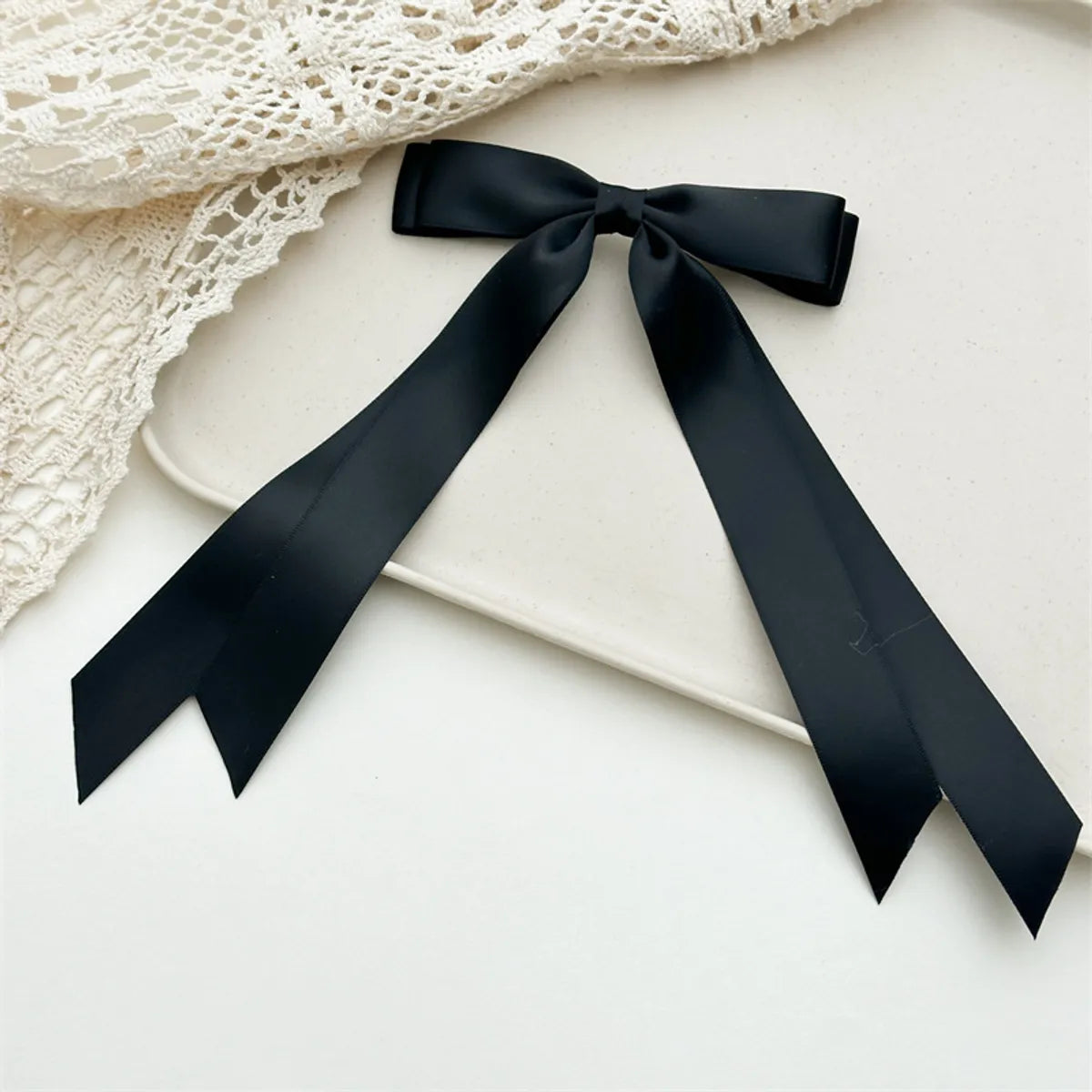 Women'S Simple Style Bow Knot Ribbon Hair Clip