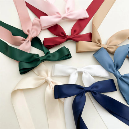 Women'S Simple Style Bow Knot Ribbon Hair Clip