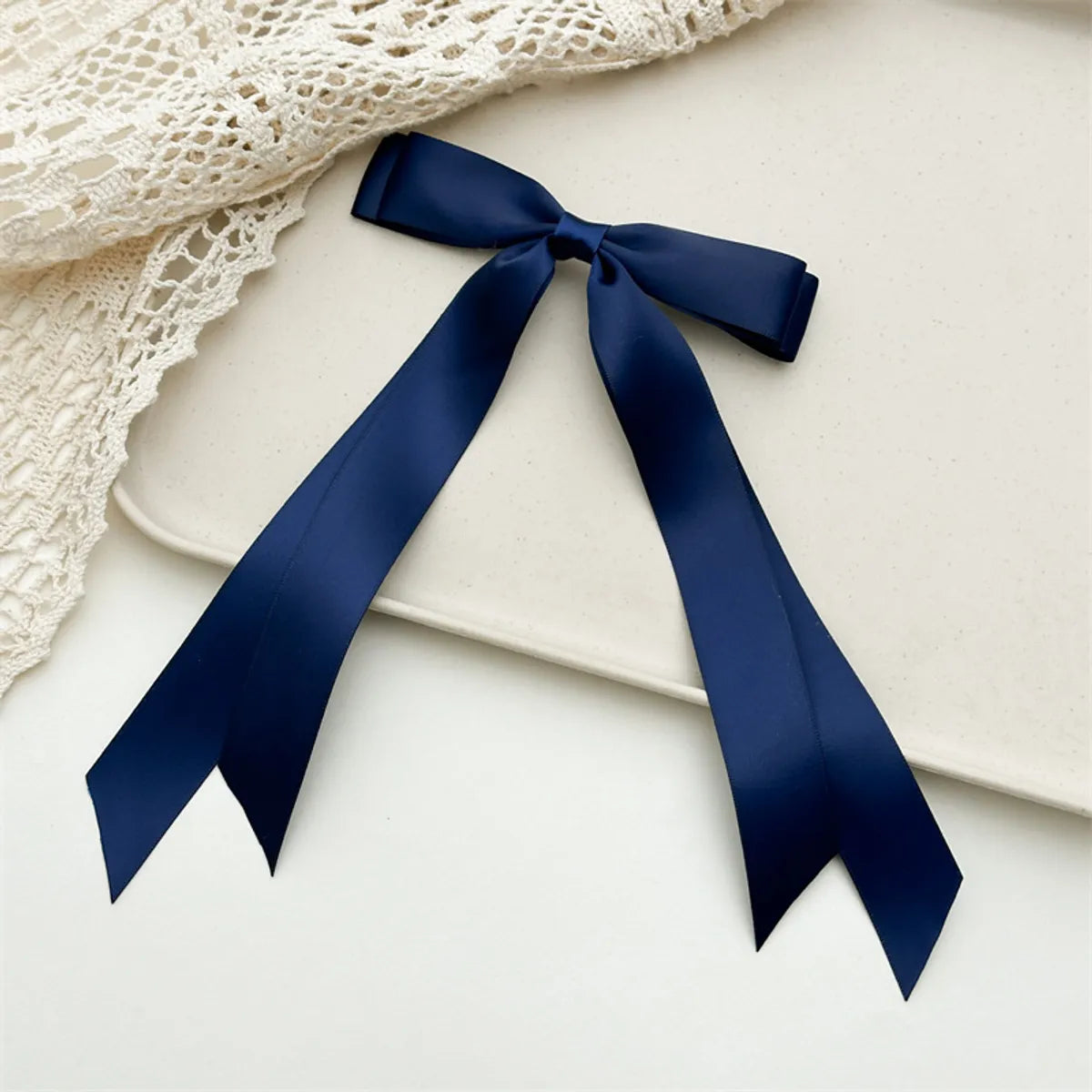 Women'S Simple Style Bow Knot Ribbon Hair Clip