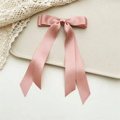 Women'S Simple Style Bow Knot Ribbon Hair Clip