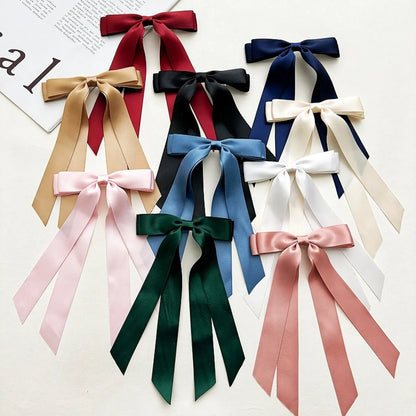 Women'S Simple Style Bow Knot Ribbon Hair Clip