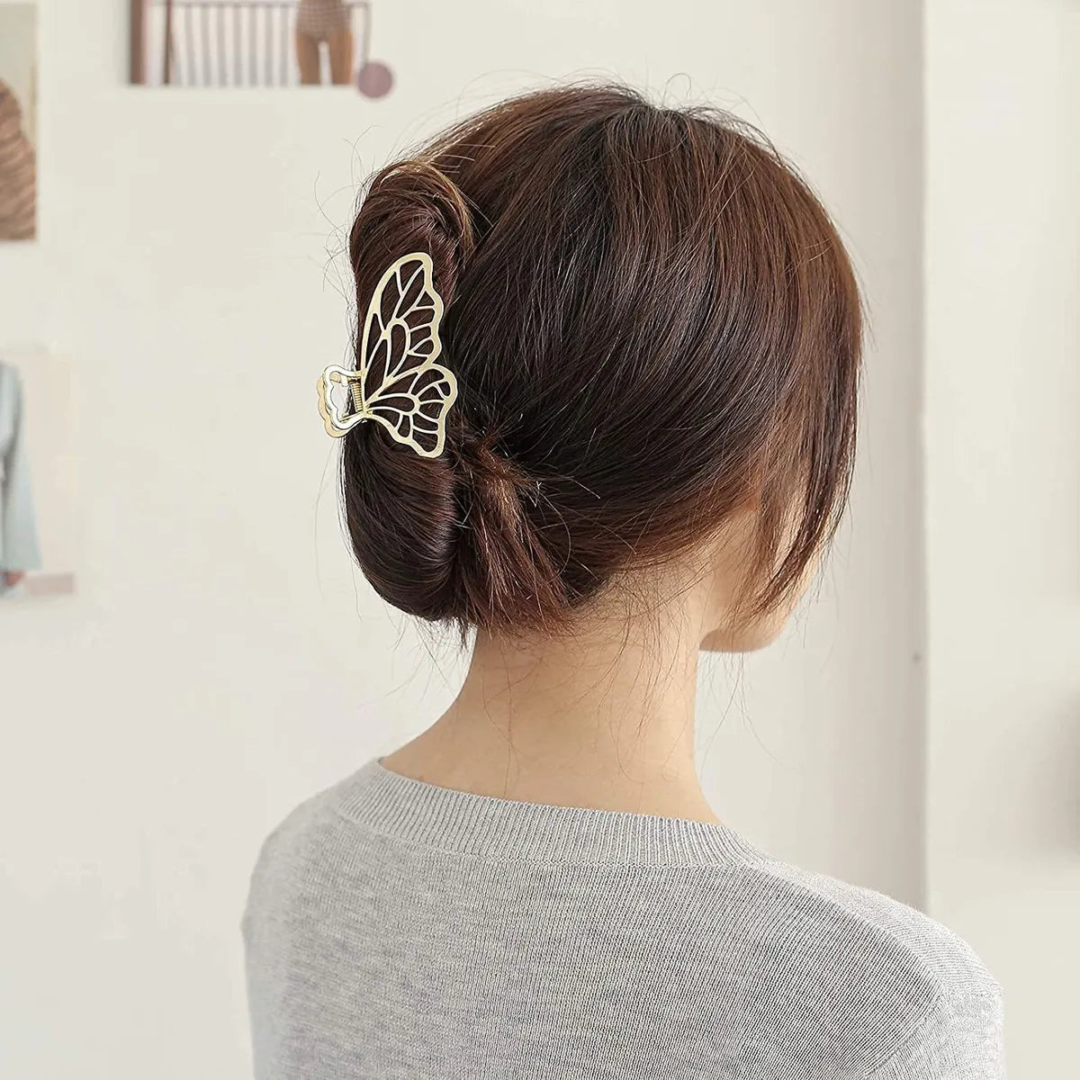 Women'S Simple Style Butterfly Alloy Hair Claws