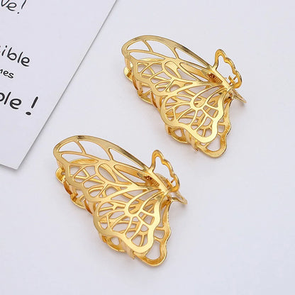 Women'S Simple Style Butterfly Alloy Hair Claws