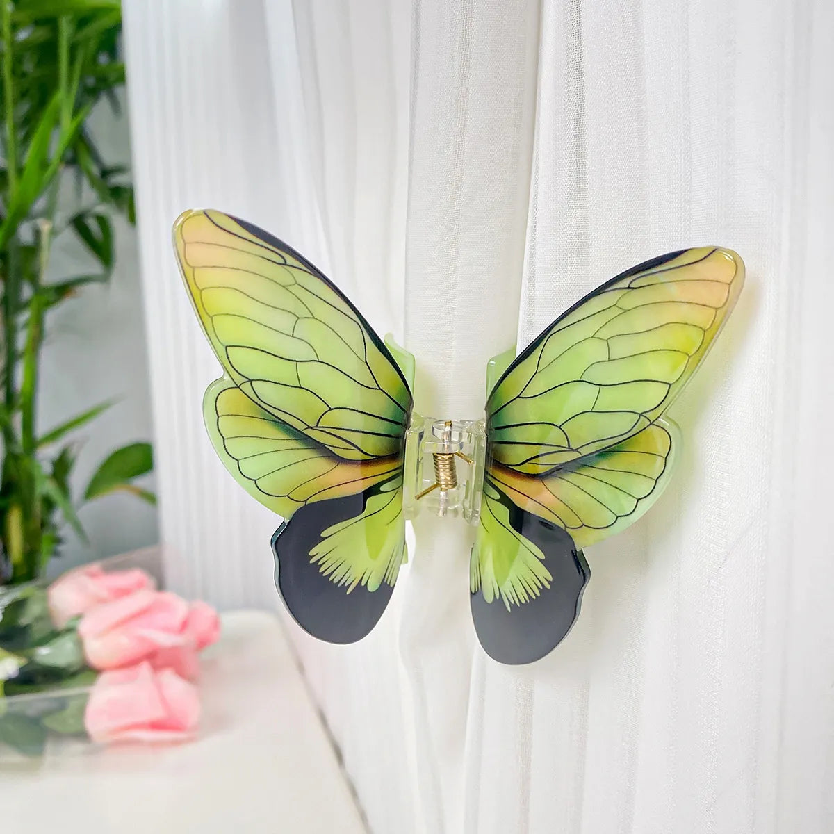 Women'S Simple Style Butterfly Arylic Hair Claws