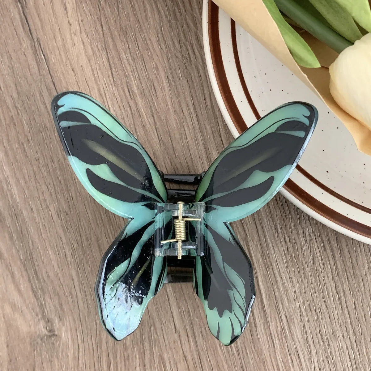 Women'S Simple Style Butterfly Arylic Hair Claws