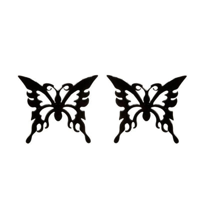 Women's Simple Style Butterfly Stainless Steel No Inlaid Ear Studs Plating Stainless Steel Earrings