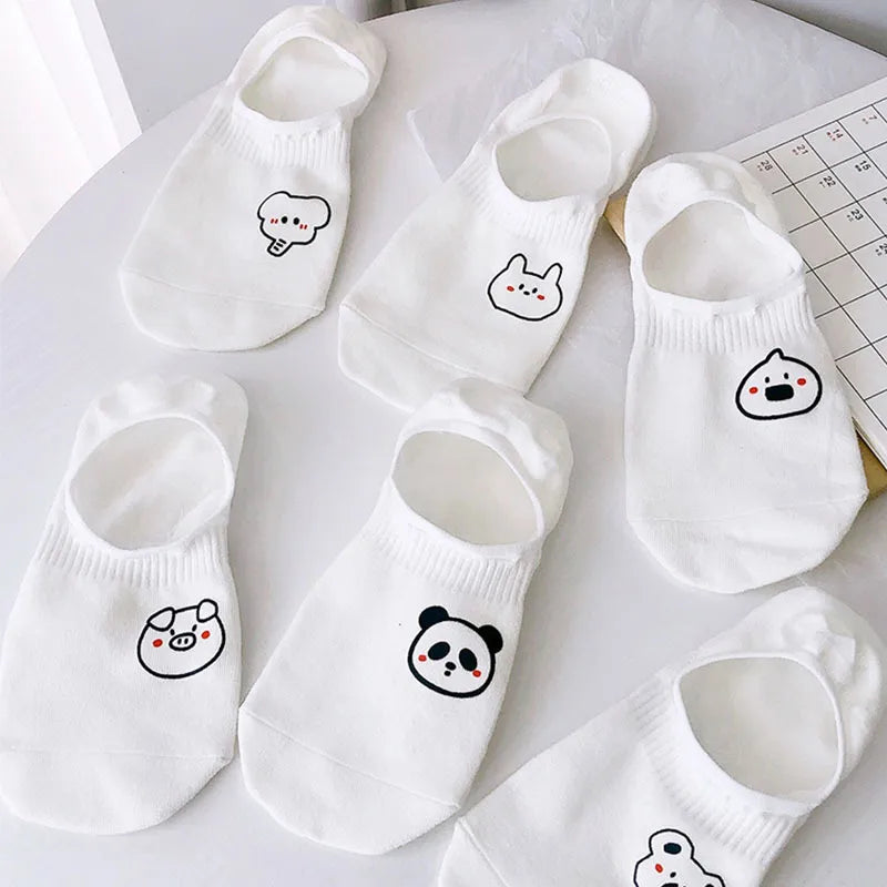 Women'S Simple Style Cartoon Polyester Jacquard Ankle Socks A Pair