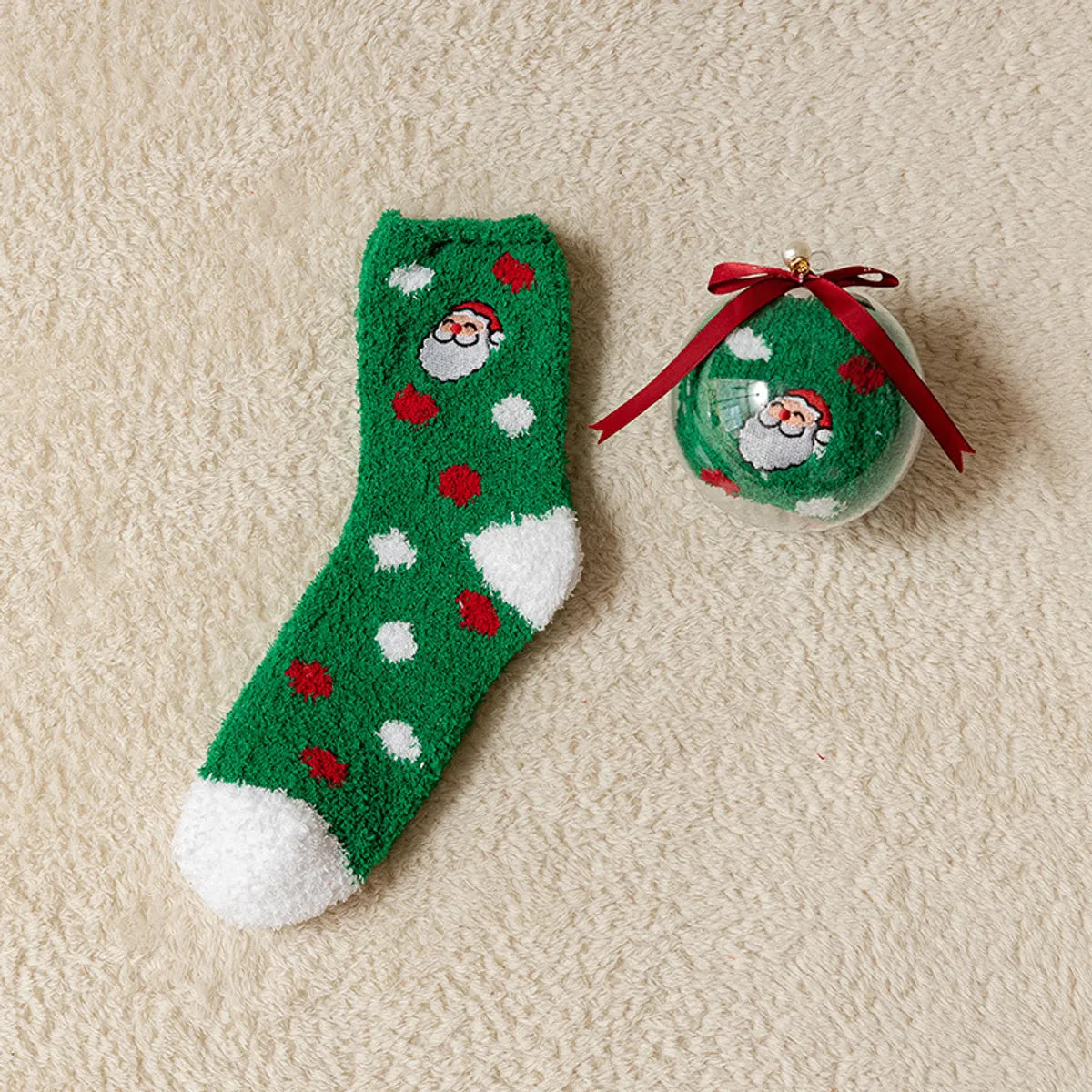 Women'S Simple Style Christmas Tree Santa Claus Snowman Cotton Jacquard Crew Socks