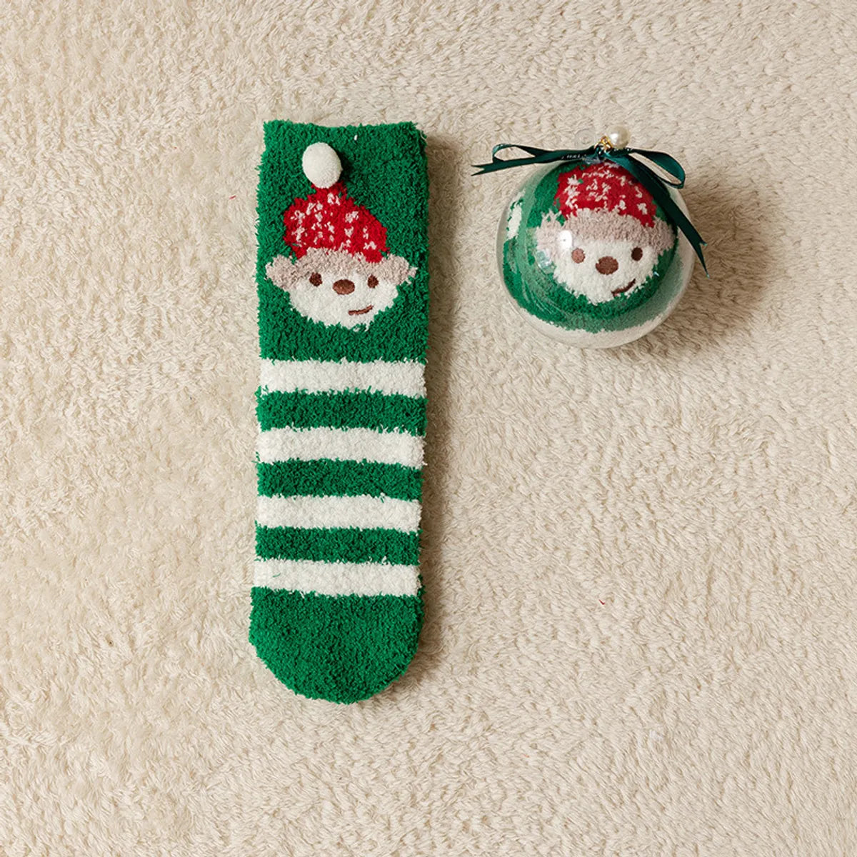 Women'S Simple Style Christmas Tree Santa Claus Snowman Cotton Jacquard Crew Socks