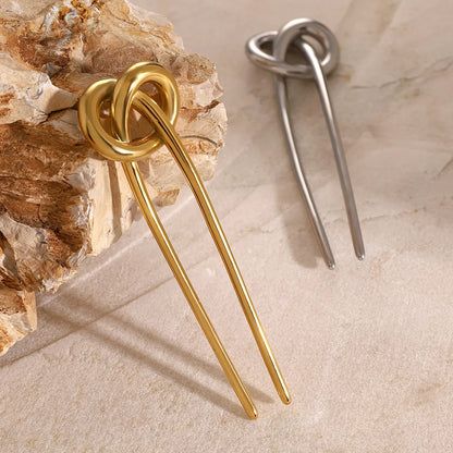 Women'S Simple Style Classic Style Bends And Hitches 304 Stainless Steel Hairpin