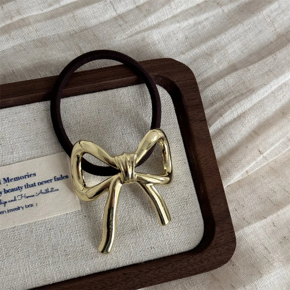 Women'S Simple Style Classic Style Bow Knot Alloy Elastic Band Bowknot Hair Tie