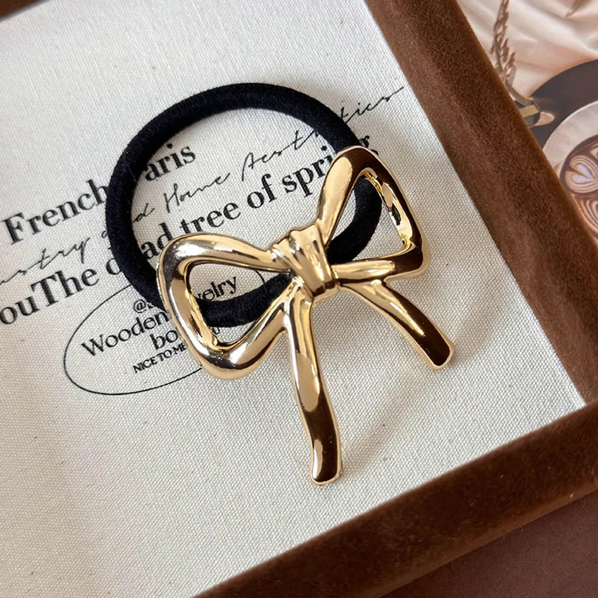 Women'S Simple Style Classic Style Bow Knot Alloy Patchwork Hair Tie