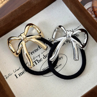 Women'S Simple Style Classic Style Bow Knot Alloy Patchwork Hair Tie