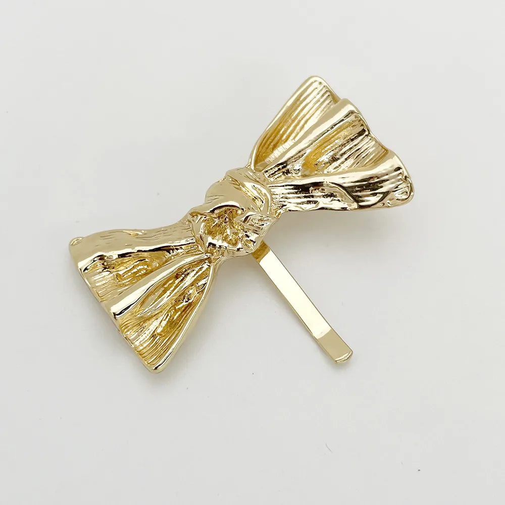 Women'S Simple Style Classic Style Bow Knot Alloy Plating Hair Clip