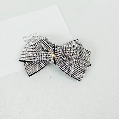 Women'S Simple Style Classic Style Bow Knot Rhinestone Inlay Rhinestones Hair Clip