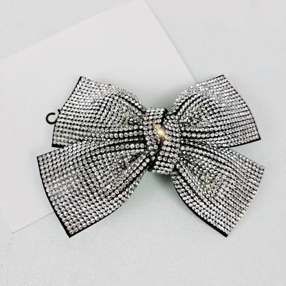 Women'S Simple Style Classic Style Bow Knot Rhinestone Inlay Rhinestones Hair Clip