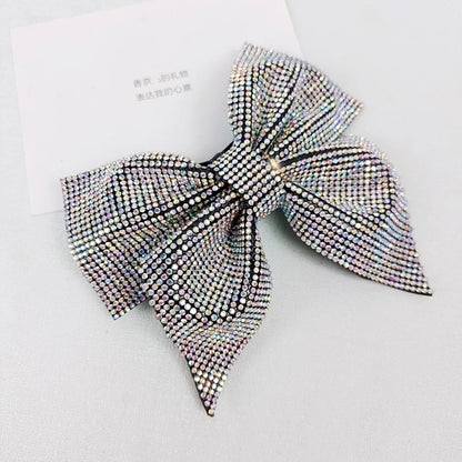 Women'S Simple Style Classic Style Bow Knot Rhinestone Inlay Rhinestones Hair Clip