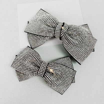 Women'S Simple Style Classic Style Bow Knot Rhinestone Inlay Rhinestones Hair Clip