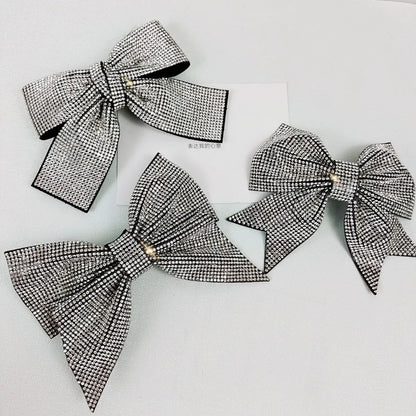 Women'S Simple Style Classic Style Bow Knot Rhinestone Inlay Rhinestones Hair Clip