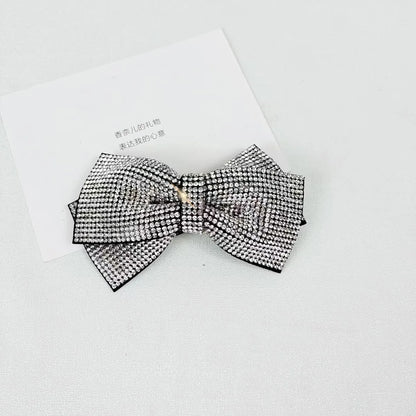 Women'S Simple Style Classic Style Bow Knot Rhinestone Inlay Rhinestones Hair Clip