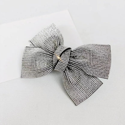 Women'S Simple Style Classic Style Bow Knot Rhinestone Inlay Rhinestones Hair Clip