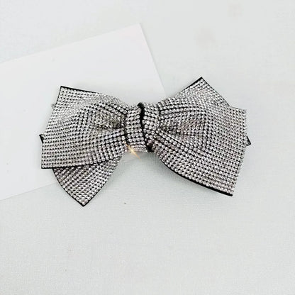 Women'S Simple Style Classic Style Bow Knot Rhinestone Inlay Rhinestones Hair Clip